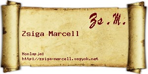 Zsiga Marcell névjegykártya